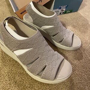 Skechers Taupe Woven Wedges